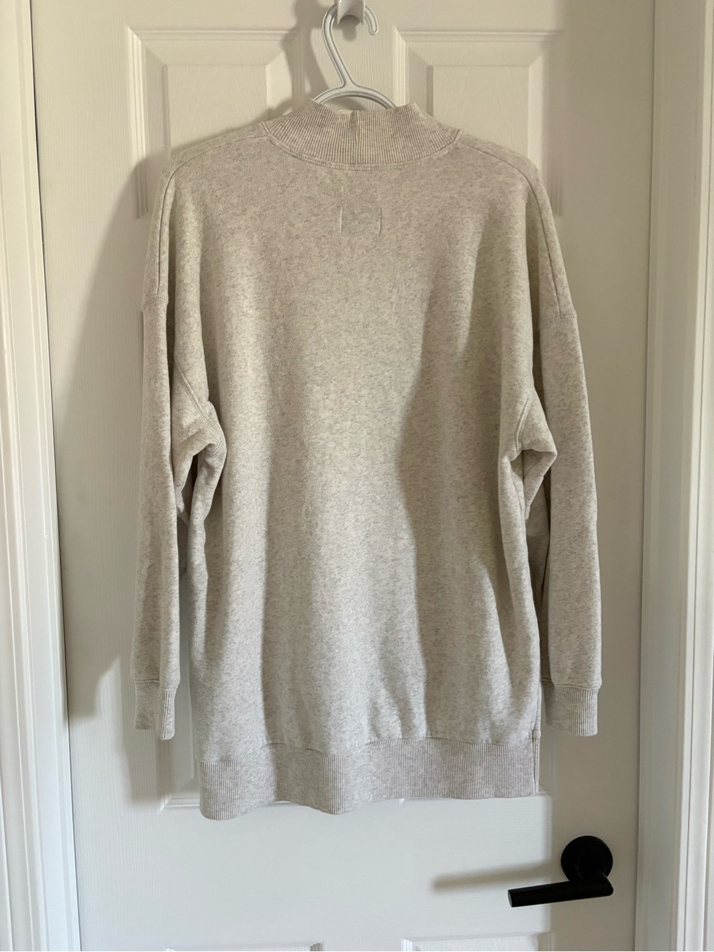American Eagle Outfitters Heather Oatmeal Mock Neck Sweater - Picture 3 of 5